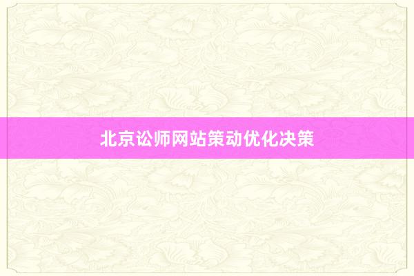 北京讼师网站策动优化决策