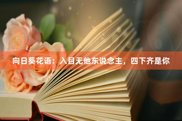 向日葵花语：入目无他东说念主，四下齐是你